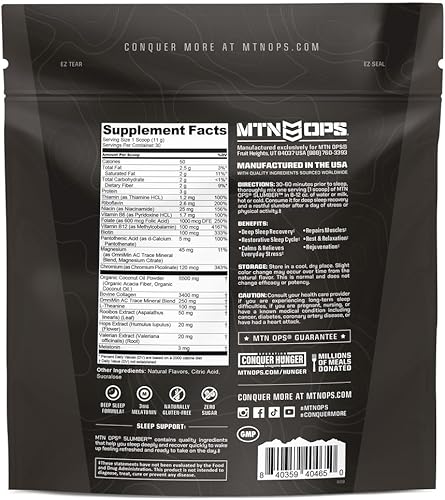 Miniatura 7 de MTN OPS Slumber - Suplemento de recuperación muscular y sueño profundo - 30 porciones, sidra somnolienta