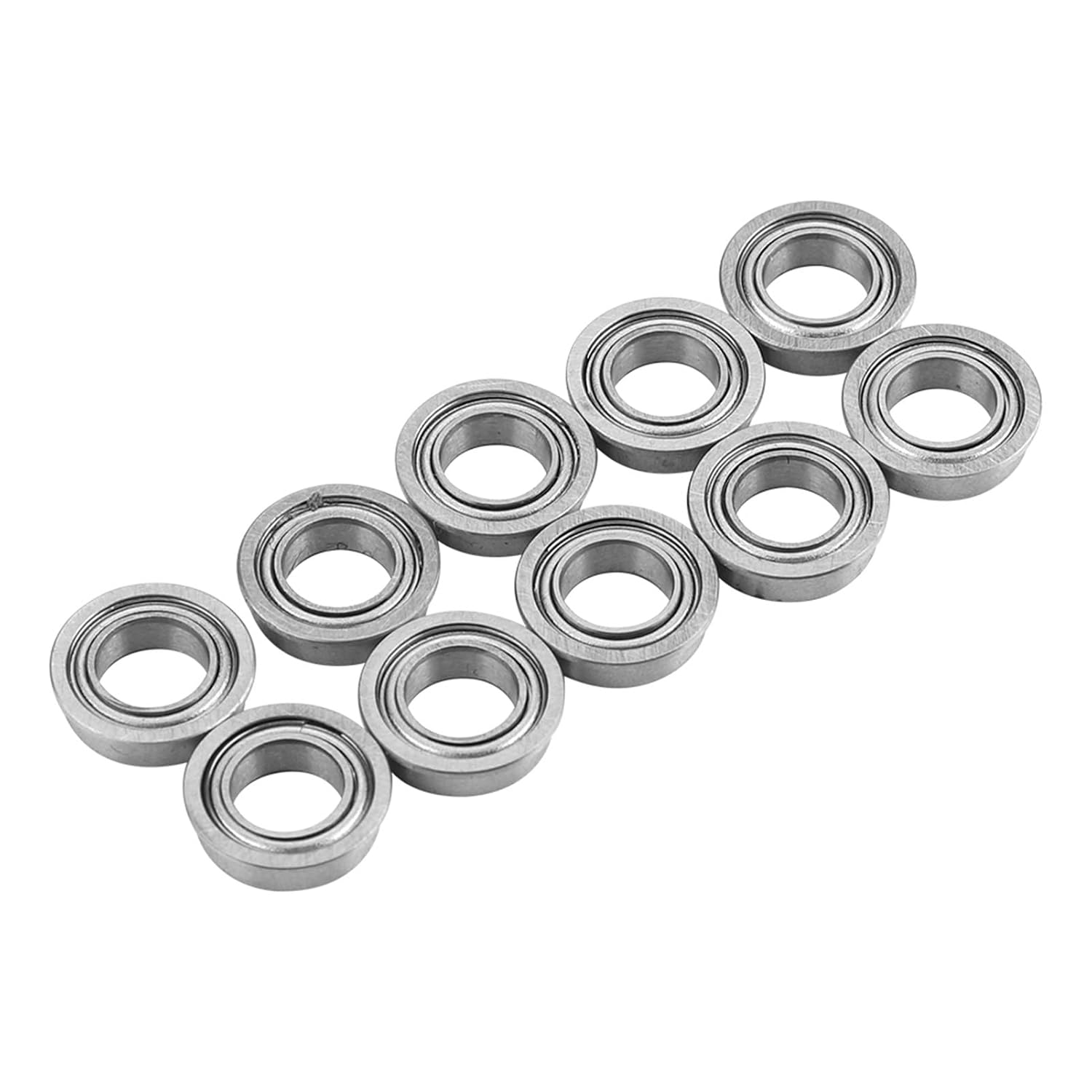 10 -stcs MF106ZZ Roestvrij Staal Mini Metaal Afgeschermde Flenslagers 6x10x3mm, Metaal Afgeschermd, Hoge Snelheid, Laag Geluid, Axiale Positionering, Economische,