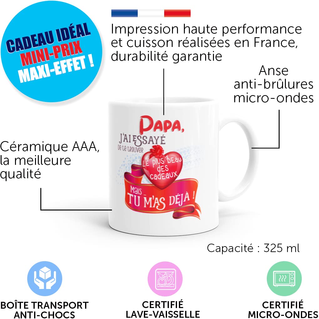 Luigi Collection Mug Papa Idée Cadeau Original Pour Fête Des Pères