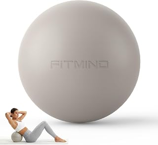 Pilates Ball 8 inch, Small Yoga Ball Extra Thick, Mini Pilates Ball with Pump, Non-Slip Surface Small Exercise Ball for Physical Therapy, Stretching, Strength & Core Training