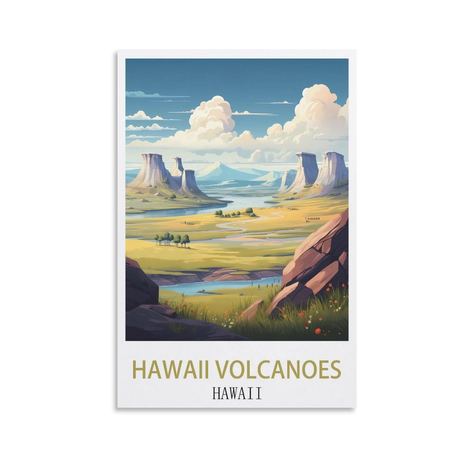 EZMLFA 5D Diamond Art Kits for Beginner,Hawaii Volcanoes Hawaii,Beginners,DIY Full Round Drill Diamond Dot Gem Art Kits for Adults,Crafts for Decor 30x40cm