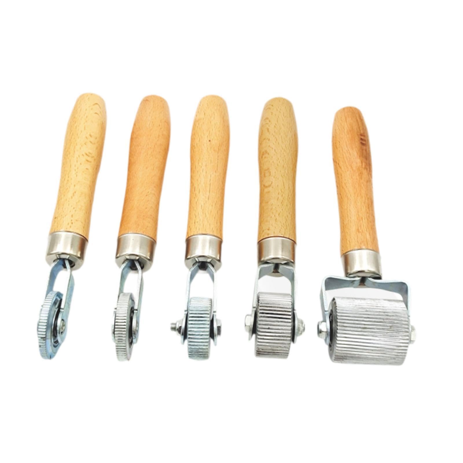 5 Teiliges Set Autoreifen Reparaturroller mit Vielseitigem Holzgriff
