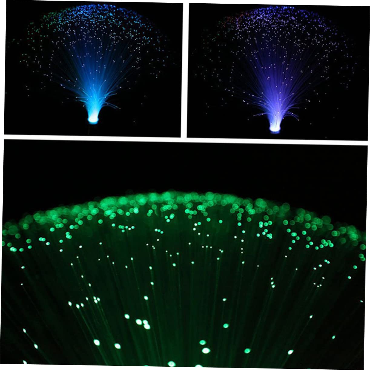 ARTIBETTER 4Pcs Colorful Fiber Optic Lamp Decorative LED Lights for Parties Bars and Events Optical Fiber Source No Battery Needed for Home and Office Decor