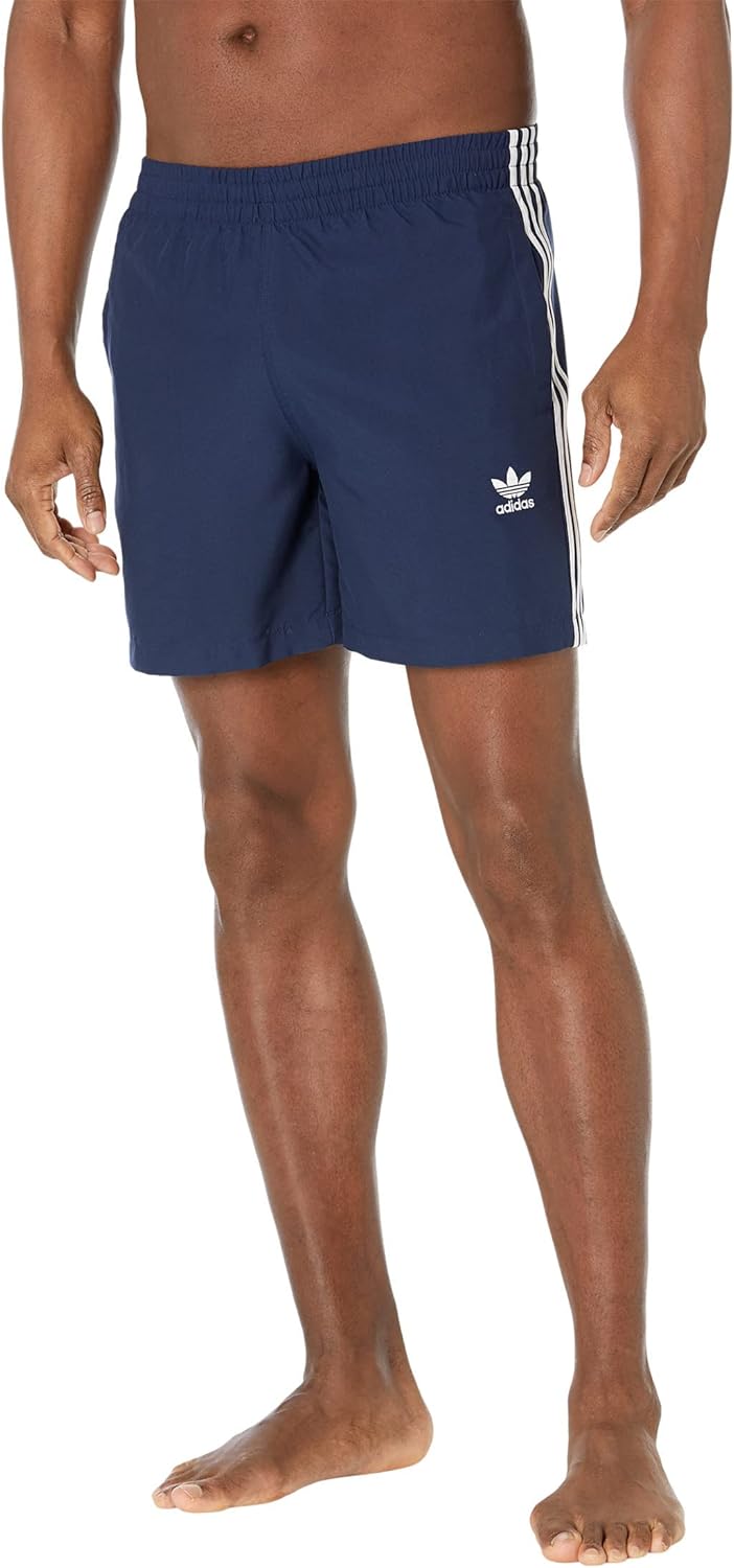 adidas Originals 3-Stripes Swim Shorts Night Indigo/White SM