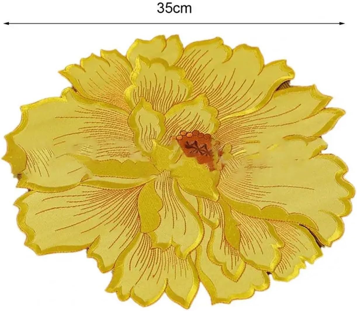Beautiful Flower Shape Placemat Exquisite Fine Texture Polyester Dinner Mat Heat- Tableware Mat for Home(Green)