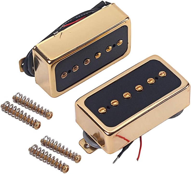 Alnicov P90 Single Coil Bridge & Neck Pickups Set Humbucker Pickups Set for Electric Guitar Parts