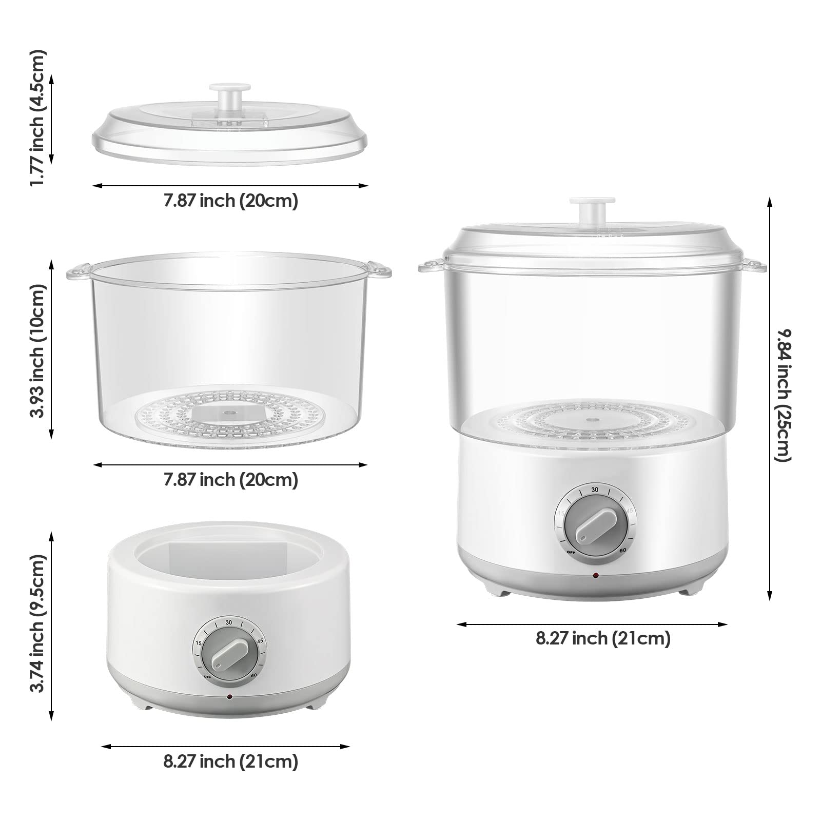 Défroisseur vapeur 60 minutes, minuterie, chauffage vapeur en acier inoxydable 304, chauffe-serviettes multifonction pour salon de beauté, spa, maison, chauffage des pierres de massage et sac