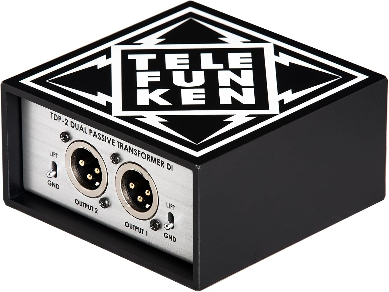 TELEFUNKEN TDP-2 Dual Passive Direct Box, angled top view