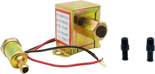 QRYDWQ Bomba de combustible eléctrica universal de 12 V en línea diésel en línea en tanque con kit de instalación, gasolina sólida de metal o motor