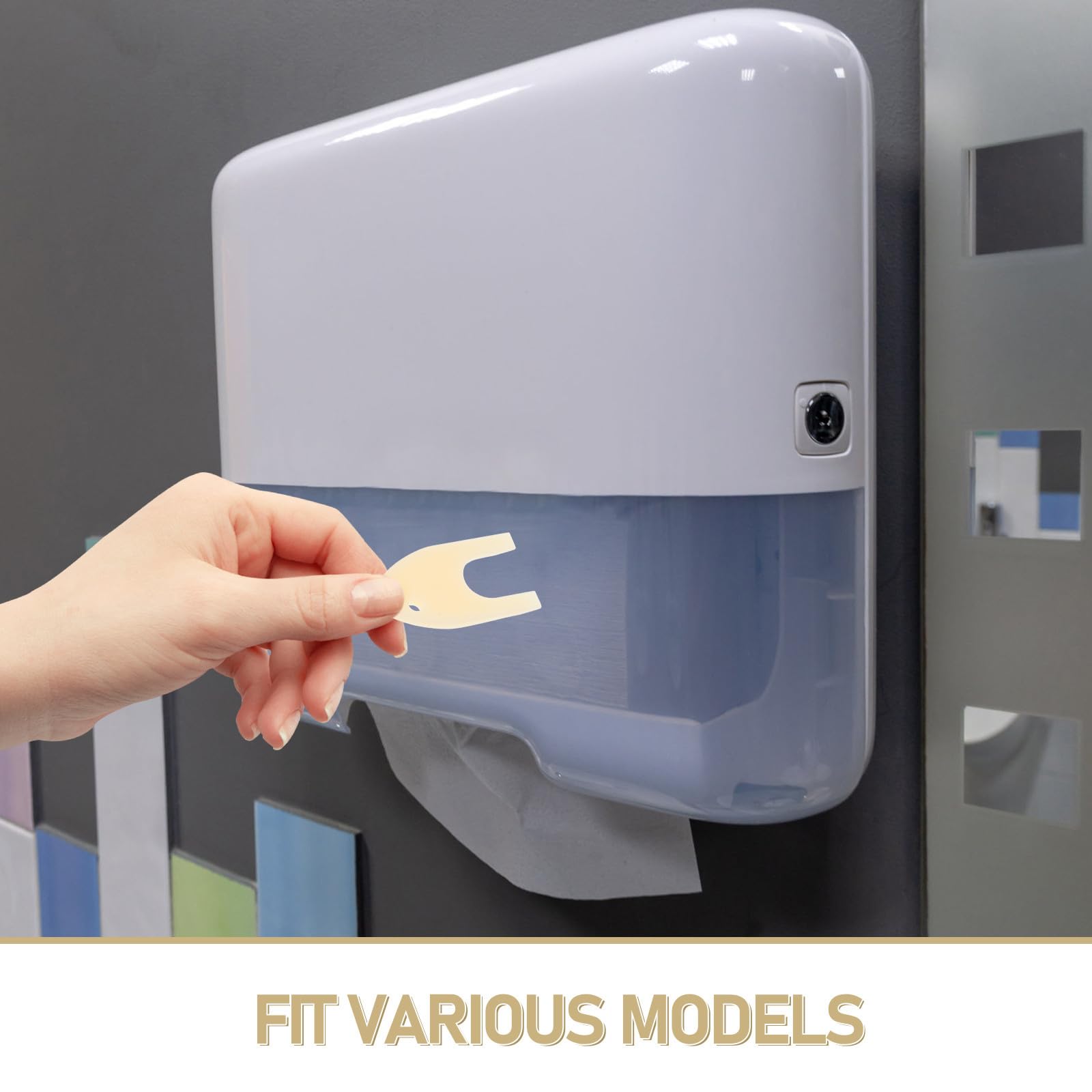 Clé Beige pour ABS Distributeur de Serviettes en Papier Compacte et Facile à Nettoyer, pour Usage Commercial et Domestique