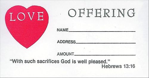 Broadman Church Supplies Love Offering Bill Size Envelope, 100 Count