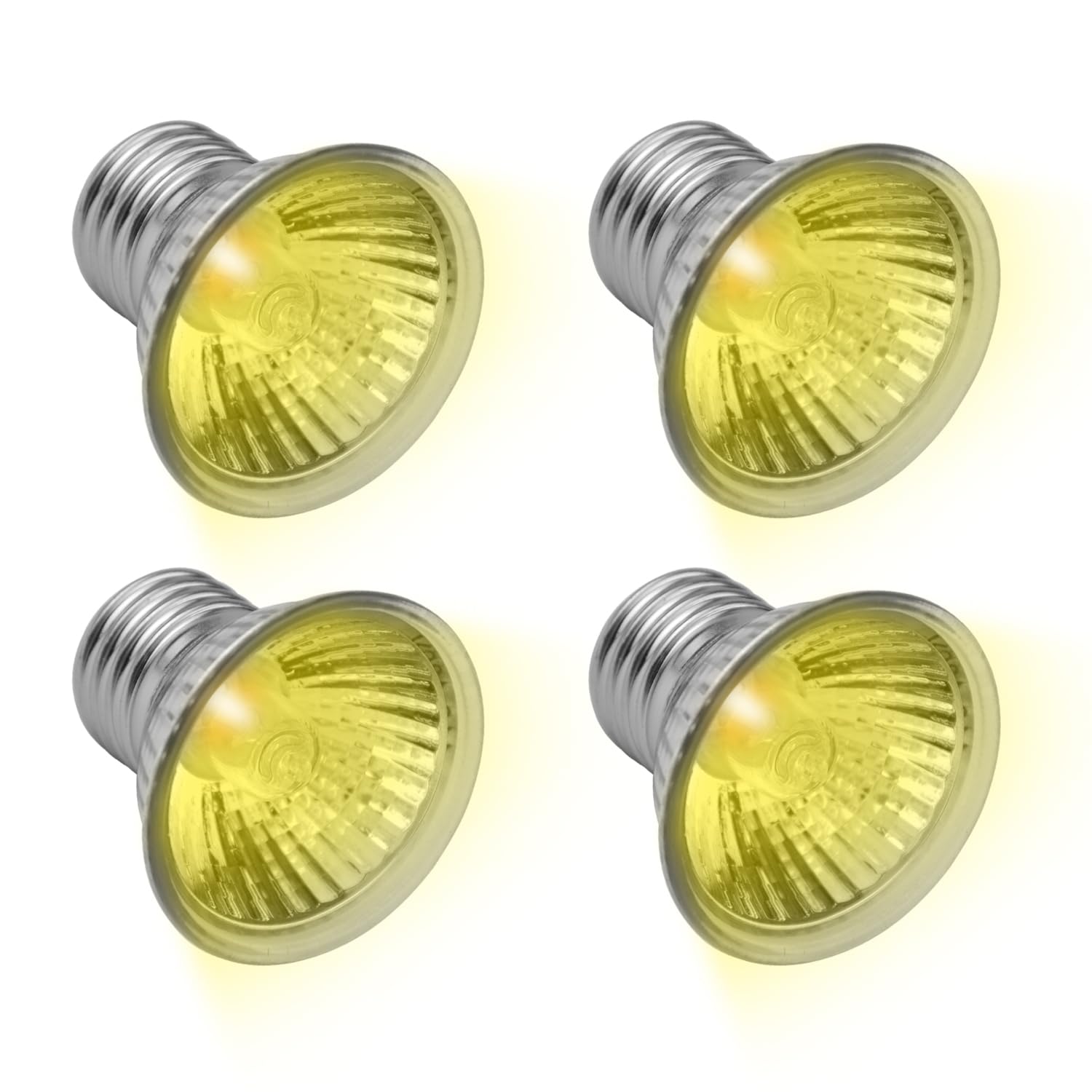 DOMICA 4-Pack 50W UVA UVB Light Bulbs for E27 Reptile Heat Lamp, Basking Spot Light Simulated Sunlight, Heating Lamp for Turtle, Lizard, Snake, Beared