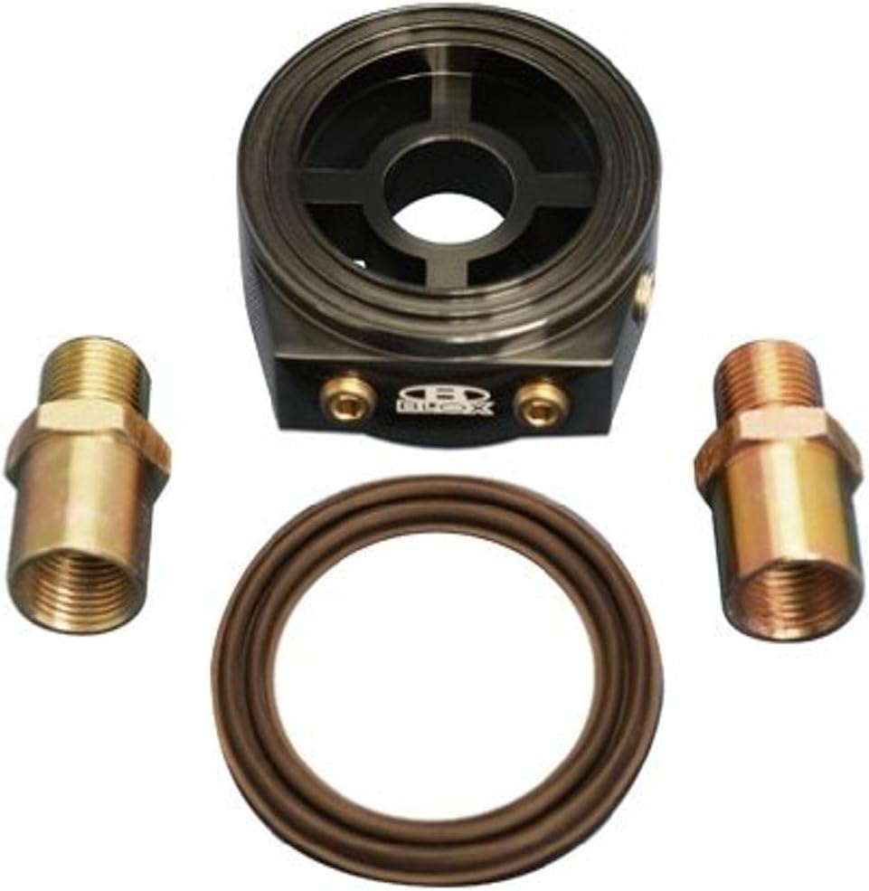 Blox Racing BXGA-00105-BK Black Oil Filter Block Adapter