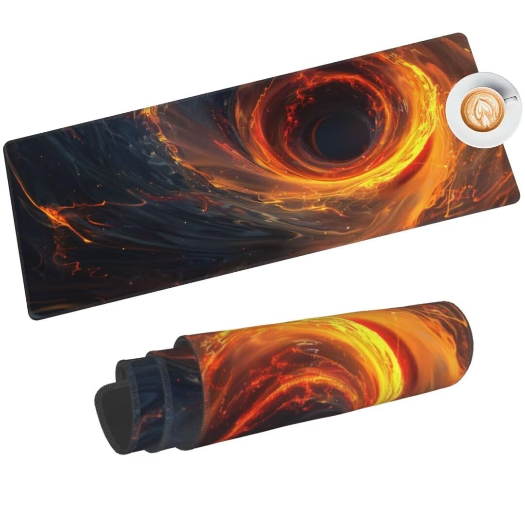 Wszechświat podkładka pod mysz 150 x 80 cm, duża podkładka pod mysz, do gier, wodoodporna podkładka pod mysz Galaxy XXL, gamingowa podkładka pod mysz z antypoślizgową gumową podstawą podkładki pod