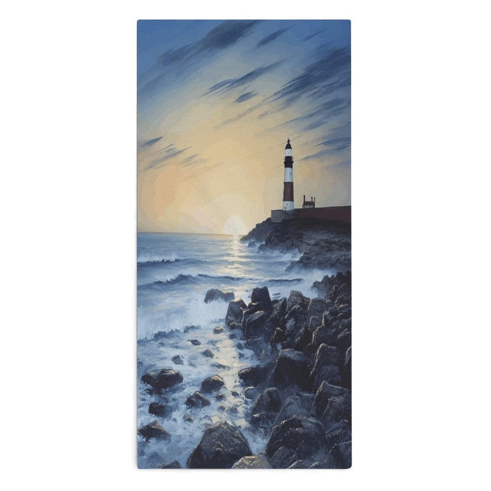 VstaDank The Seaside Lighthouse Towel Quick Dry Absorbent Towels for Beach Thin Soft Lightweight Travel Bath Towel Sand Free Super Microfiber Face Towels for Sport Bath Adults