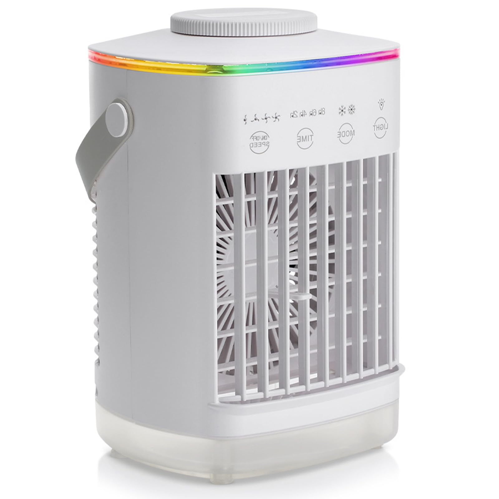 Huaanya Multicolor Air Cooler,Rechargeable Cooling Air Conditioners Fan, 3 In 1 Evaporative Coolers, Humidifier And Purifier, Desk Air Cooler With 700Ml Tanks, Led Night Desktop Cooling Fan For Office, Home, Travel