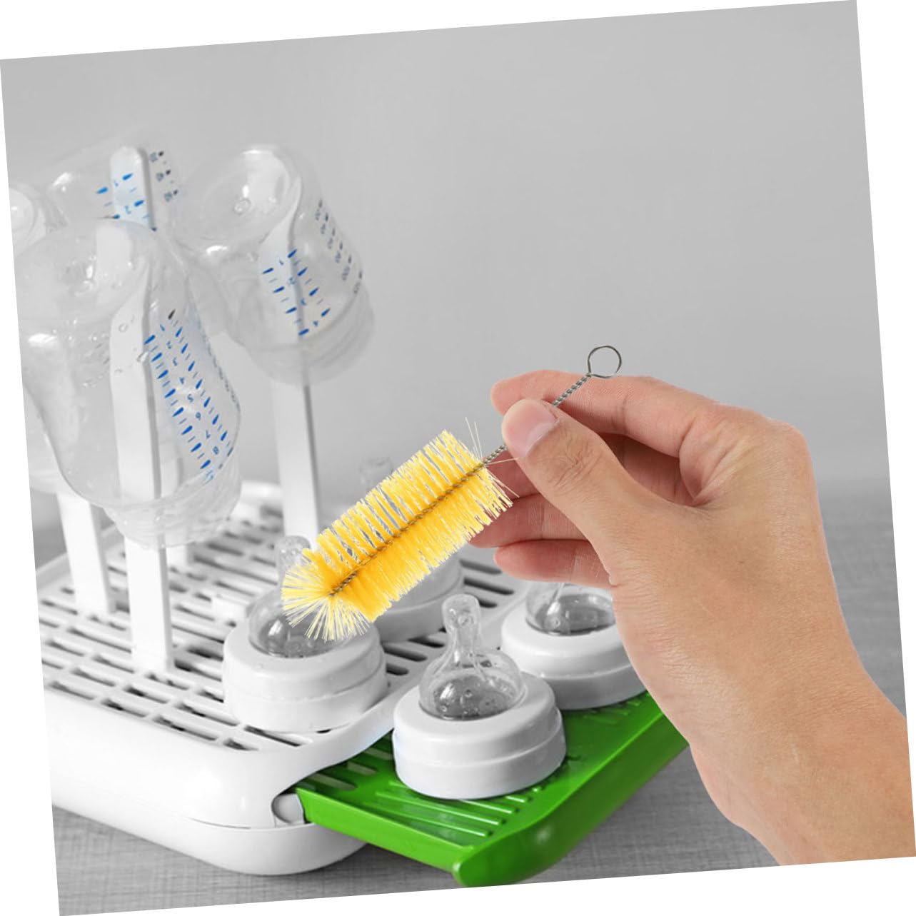 GLEAVI 48pezzi Spazzole Per Bottiglie Multi- Spazzole Per Bottiglie Inossidabile e Silicone Per Utensili