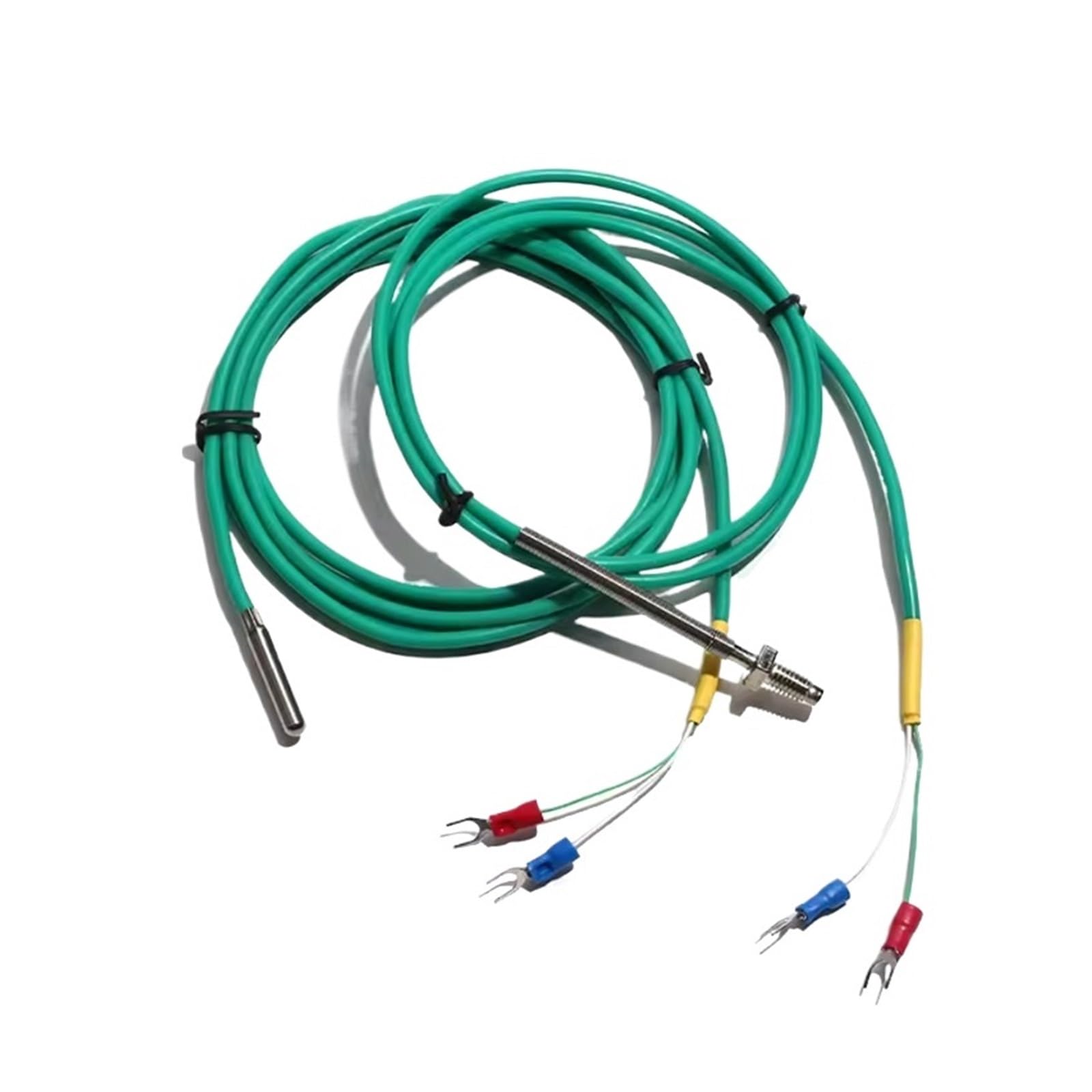 Termopar con sensor de temperatura tipo K, sonda de rosca Tubular M6 de 5x30MM con Cable de silicona impermeable de 1M, 2M, 3, 4 y 5M(5x30mm Probe,Cable Length 1m)