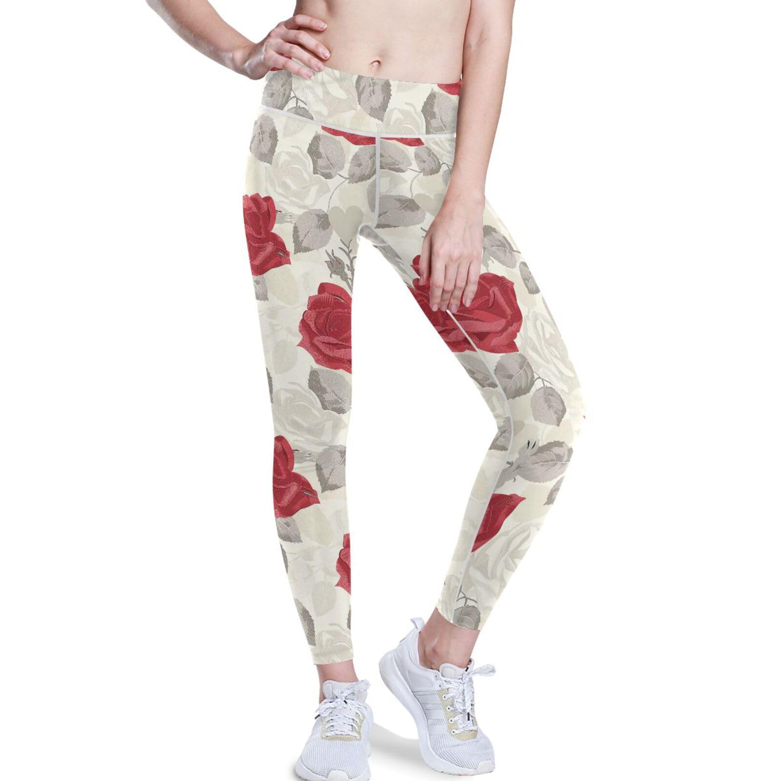 Pantalones de yoga elegantes en rosas y blanco para tu rutina diaria 8