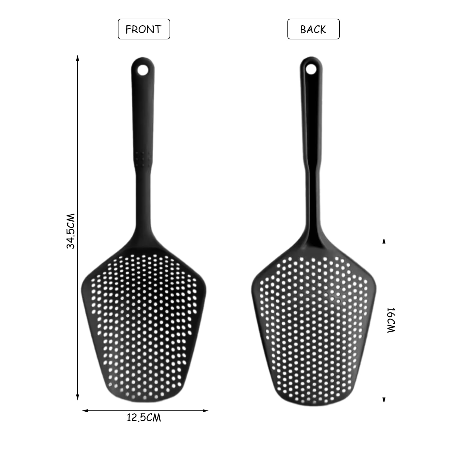Colino Per Pasta In Silicone Con Manico Lungo 35 Cm | Cucchiaio Scolapasta Verde, Resistente Al Calore, Filtro Da Cucina
