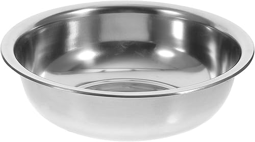 Miniatura 1 de BESTonZON Cuenco de metal para comida, platos grandes para mezclar, para hacer masa, lavabo, lavabo para comida, platos de cena, cuenco de