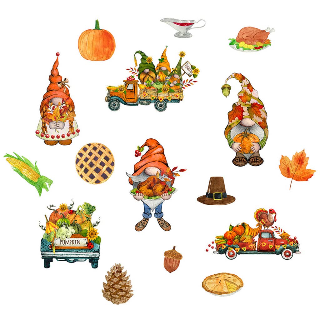 Thanksgiving Stickers Fall Harvest Turkey Refrigerator Magnets Thanksgiving Decal