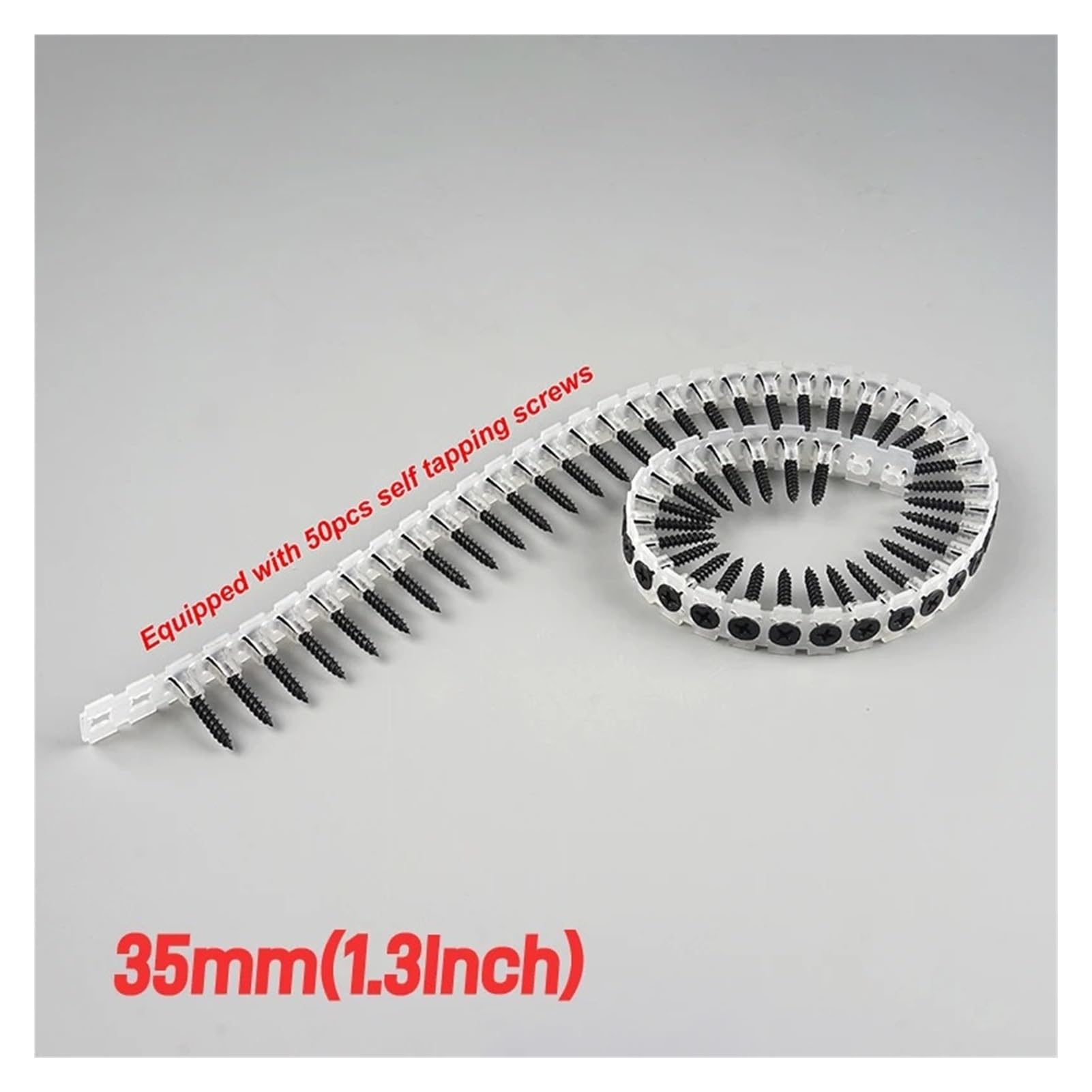 Trockenbau-Schrauben, Trockenbauschrauben, Streifen, selbstschneidend, Kohlenstoffstahl, rund, Kunststoff, Beton, 1000 Stück, 25–35 mm(35mm 1000pcs)