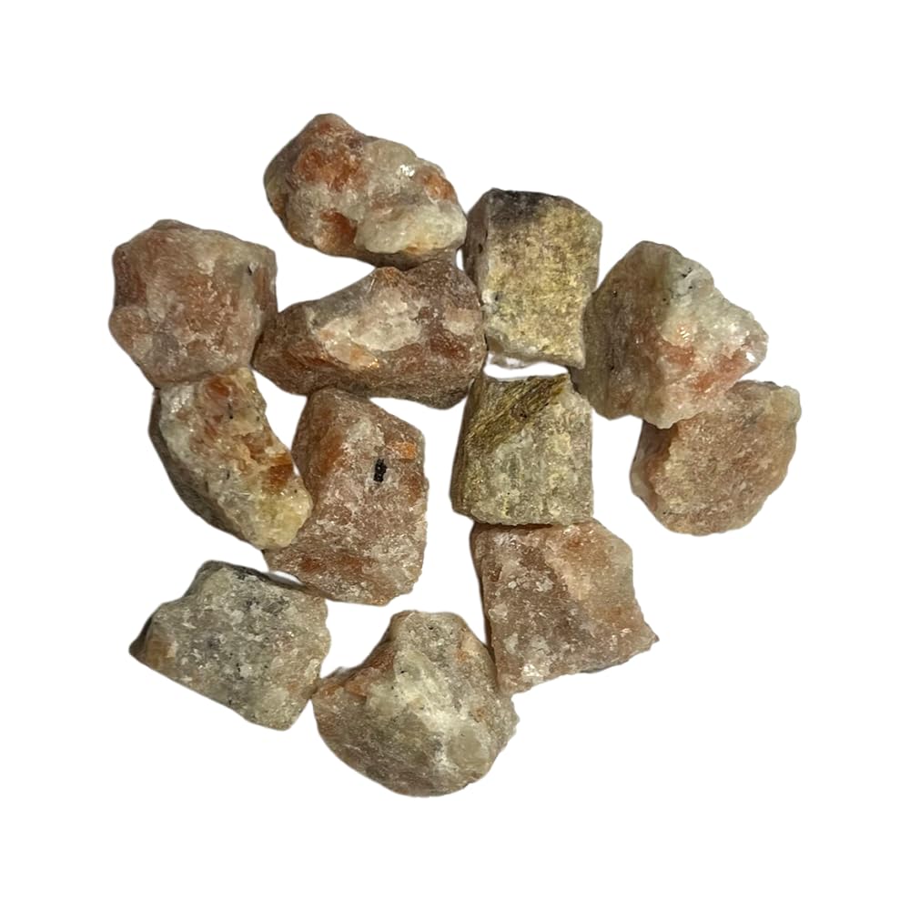 VIE Raw Rough Cut Crystals, 2-4cm, Pack of 12, Sunstone
