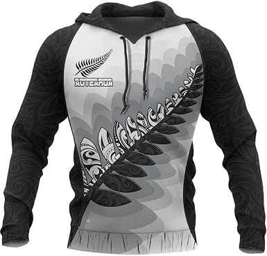 Amazon.com: LIKEDA Sudaderas con capucha para hombre, diseño gráfico  divertido, Nueva Zelanda, maorí, danza de rugby, suéter de tatuaje tribal,  plateado (Silver Fern), S : Ropa, Zapatos y Joyería
