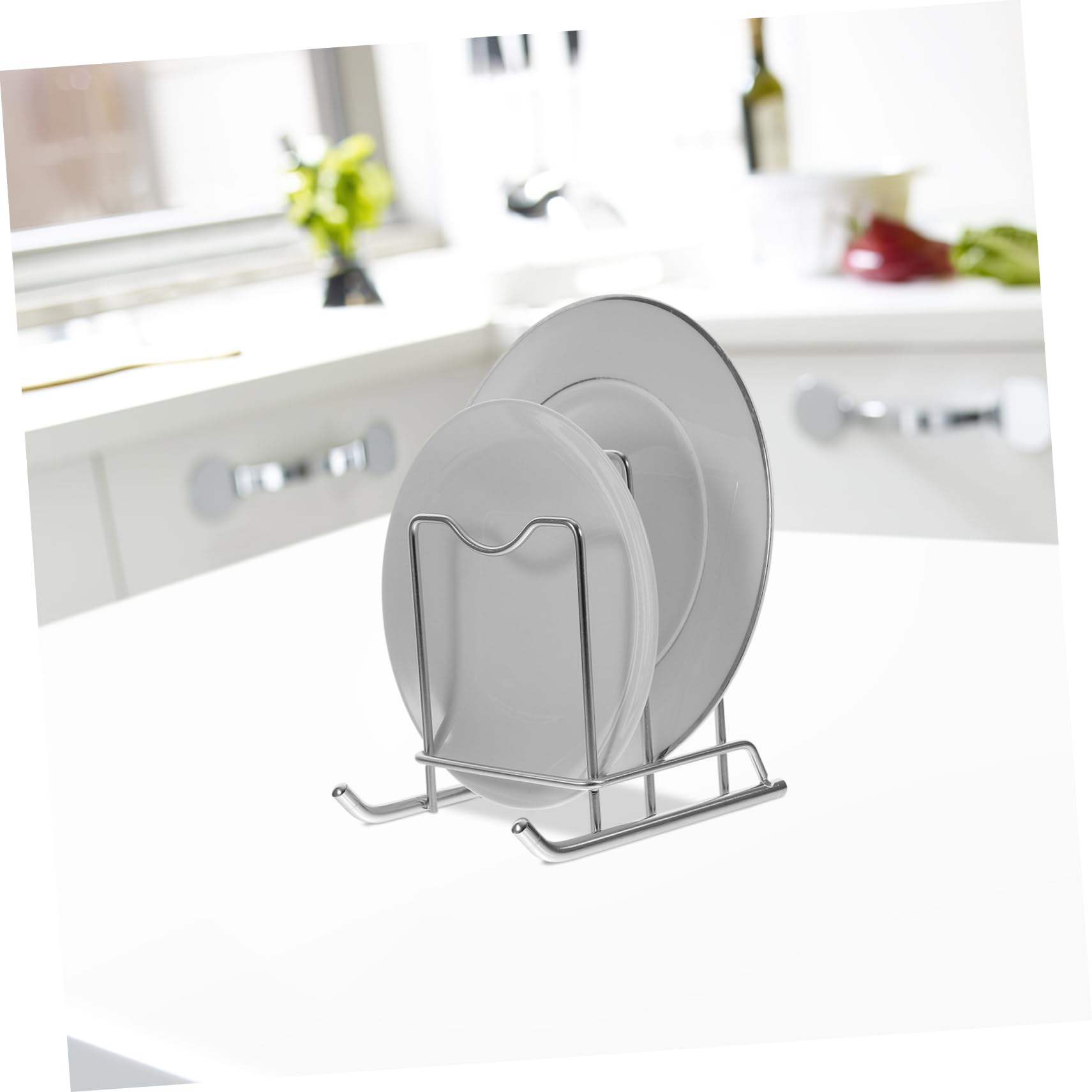Organizzatore Cucina 2 in 1 per Coperchi e Taglieri Base Antiscivolo in Acciaio Design Semplice