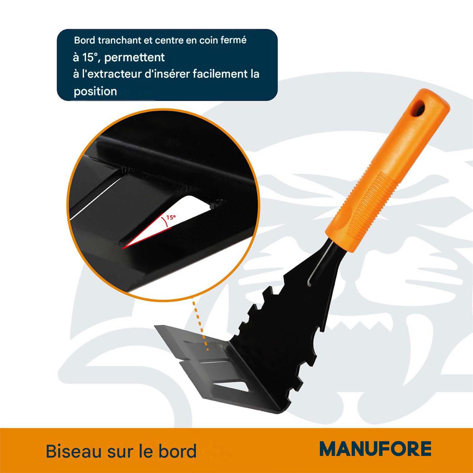 MANUFORE Set de 2 Outils de Dépose de Moulures (75 mm + 100 mm), Leviers Arrache-Moulure Robustes pour Plinthes, Encadrements de Porte et Clous
