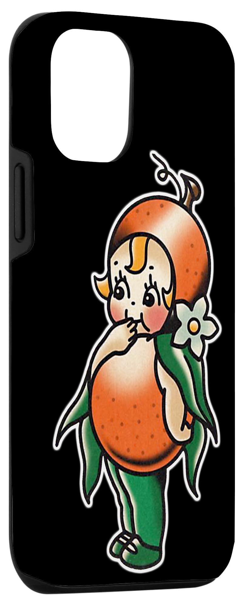 Kewpie Baby Orange Fruit Traditional Tattoo Flash Case for iPhone 13 Pro - Image 3