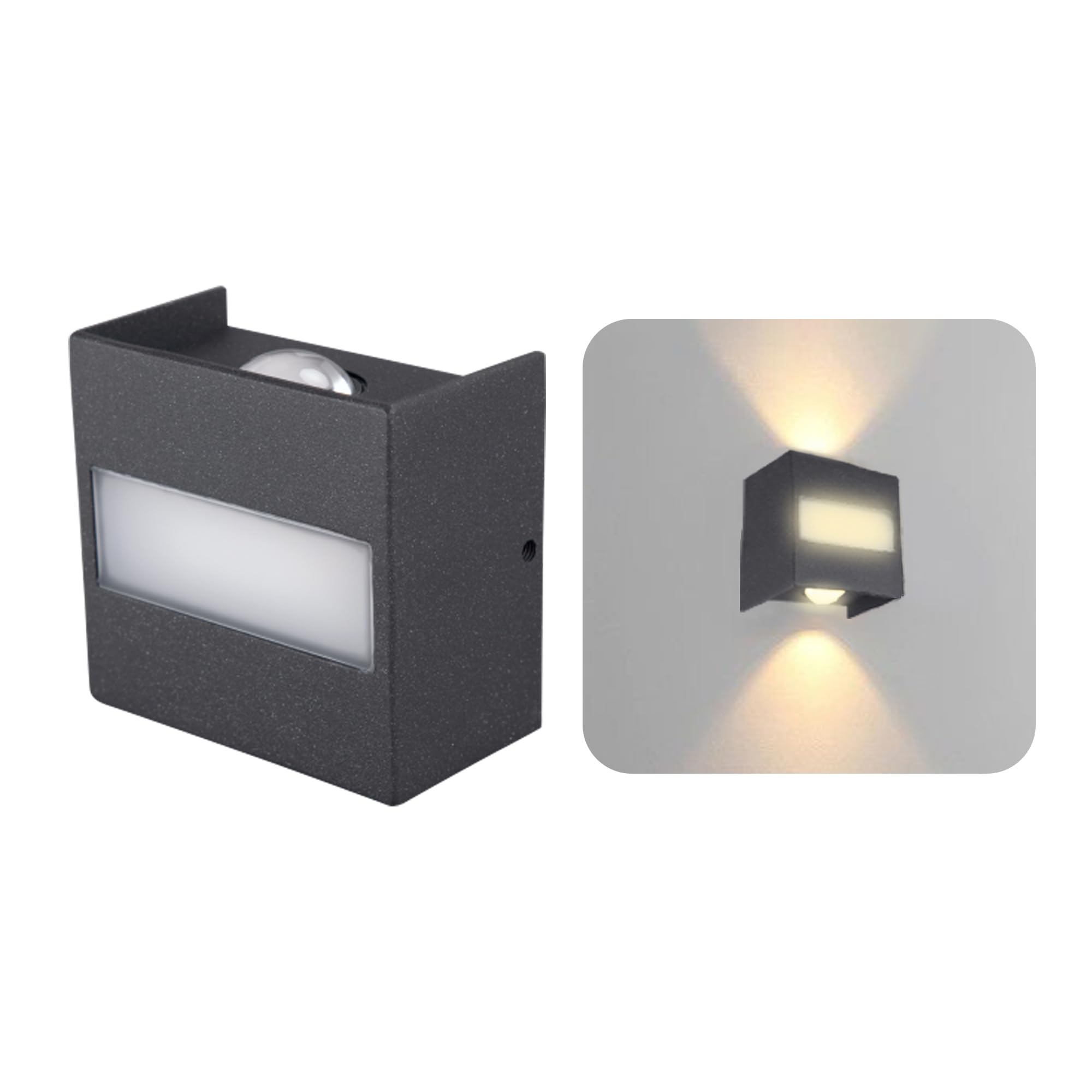 VMAX Modern SMD LED Wall Light - 6W, Warm White | Outdoor Waterproof 560Lm Up and Down Wall Lamp Fixture | AluminiumWall Mounted Light for Walkway (6)