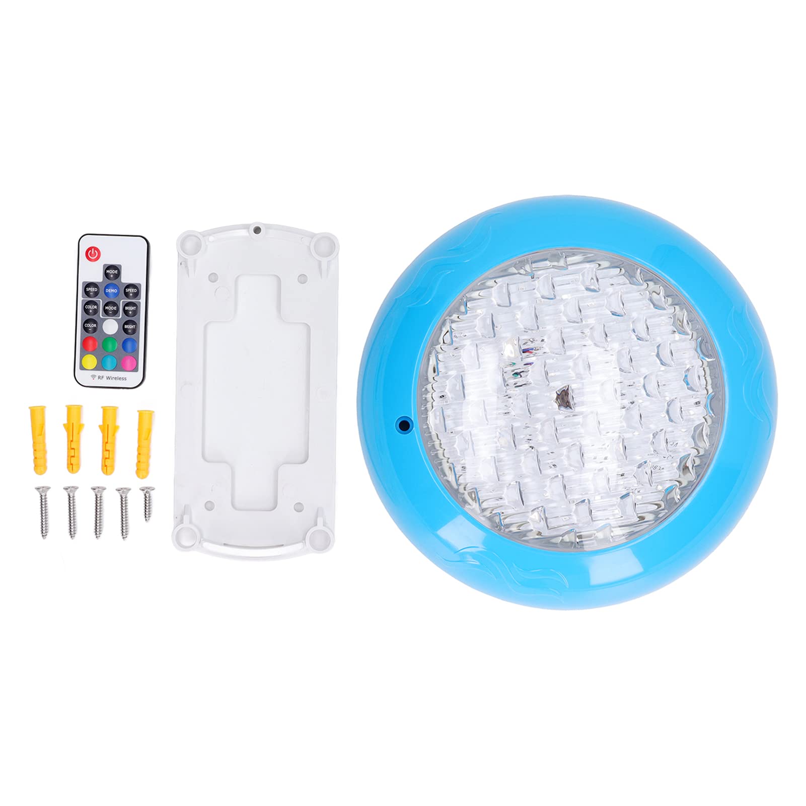 Qcwwy LED-Schwimmbadlampe RGB, Wasserdicht, 35 W, Unterwasserlicht für Pools und Teiche, Schutzart IP68, mit Fernbedienung