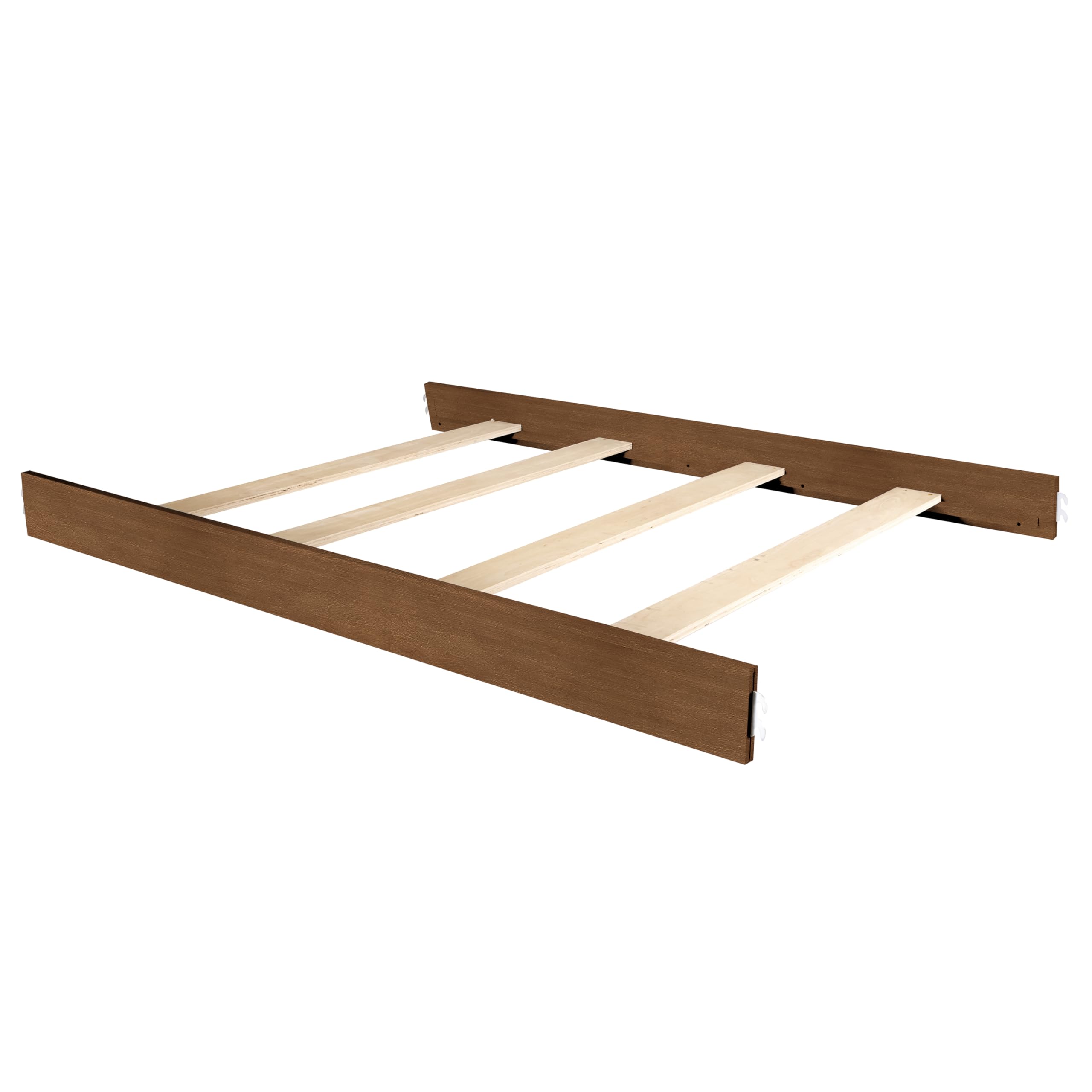Evolur Flynn Full-Size Bed Conversion Rails, Designed &amp; Tested Cribs, Durable Hardwood Build with Secure Mattress Slats, Easy Assembly - Sedona