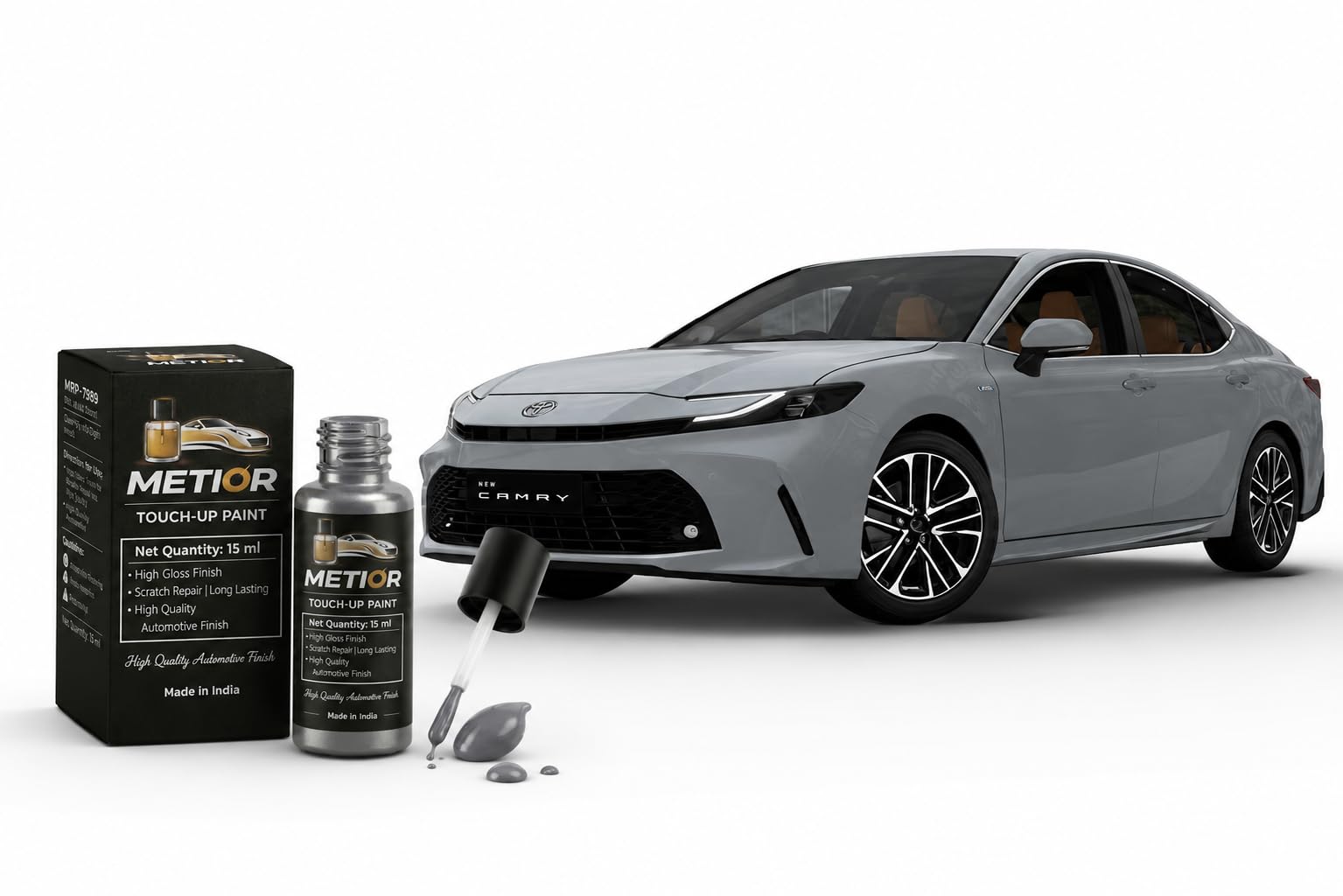 Toyota Camry Cement Grey (1H5) Touch Up Paint Pen | OEM Factory Color Match | Professional Car Scratch Remover | Quick Dry High Gloss Finish | Paint Chip & Deep Scratch Repair | Anti-Rust Protection | DIY Automotive Paint Repair | 18ml | Cement Grey (1H5)-image-7