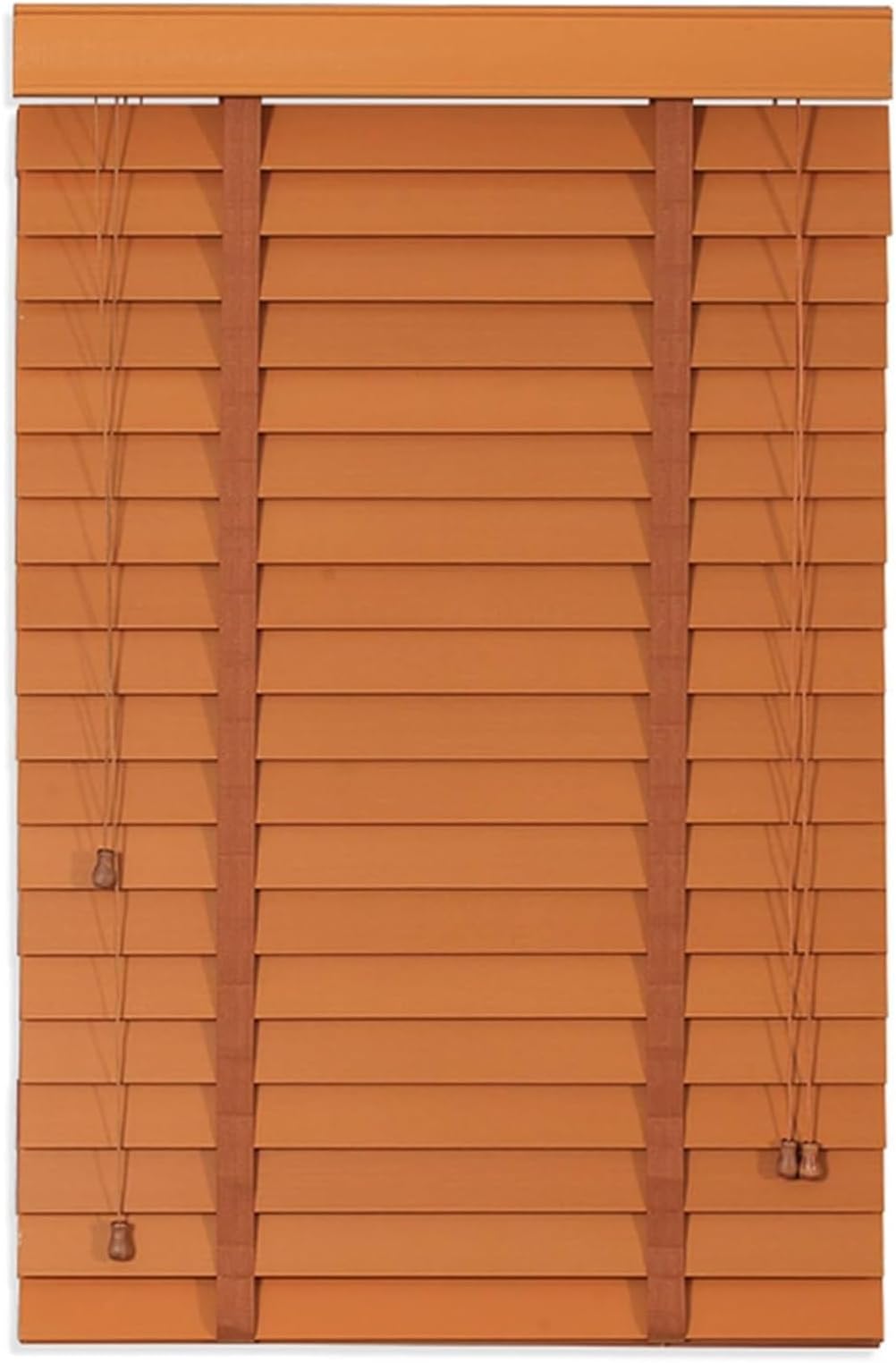 2" Slats Wooden Venetian Blinds for Windows 20" 28" 32" 36" 40" 48" 56" 64" 66" 70'' Windows Blinds for Bedroom Bathroom Living Room, Cordless Privacy Venetian Shades(Brown)