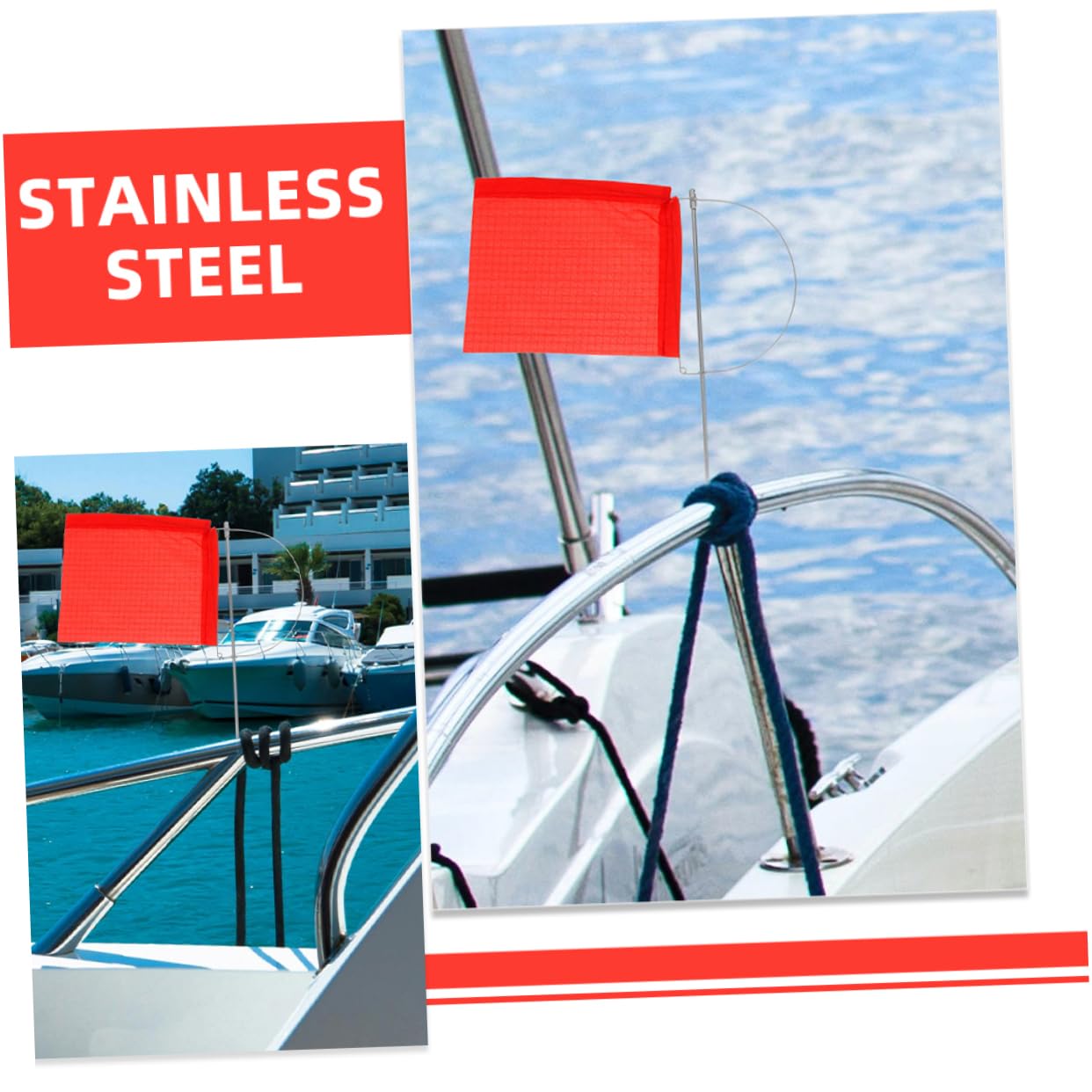 BESPORTBLE Bandera de Dirección del Viento Acero Inoxidable Resistente para Barco Yate y Diseño Único, Herramienta Práctica para Decoración Exterior Marina
