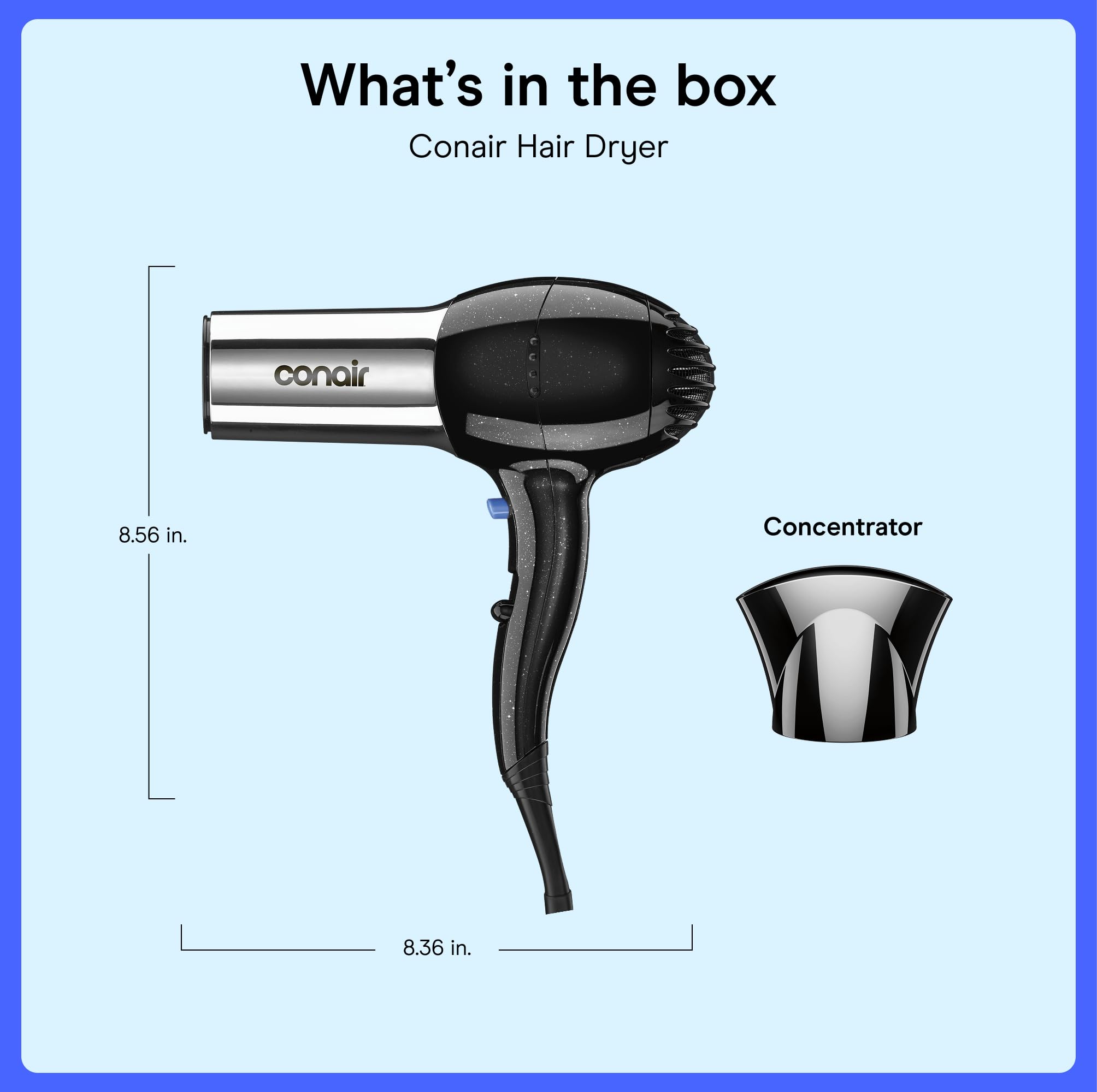 Conair Ionic Hair Dryer - Fast Drying & Shiny Hair -7