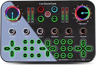 Evvmnaks K600 Sound Card Professional Live Broadcast Equipment Accessory Kit Audio Sound Card Mixer Mobile Phone Computer Universal