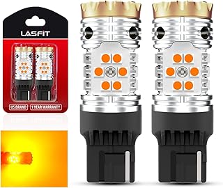 LASFIT 7440 LED Bulb Amber 7440NA WY21W Error Free Anti Hyper Flash Turn Signal Light Built-in Load Resistor for 2007-2016 Honda CR-V, for 2011-2014 Toyota Sienna, 2013-2015 RAV4, 2014-2021 4Runner