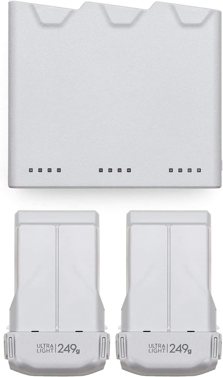 DRONEMANHUB 2 Pack Mini 3 Batteries Bundle with Charging Hub, Original DJI Parts for Mini 3/Mini 3 Pro