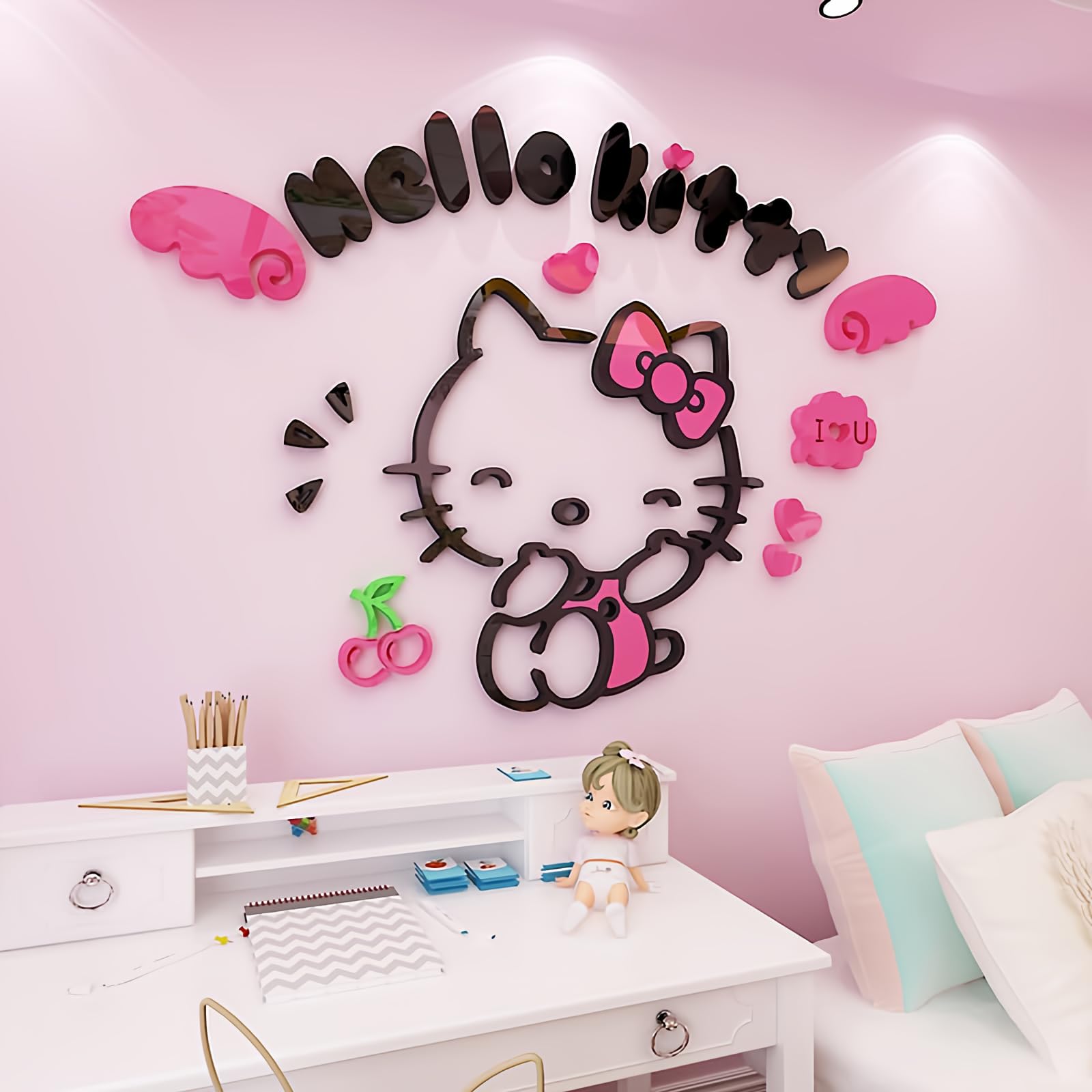 Pegatinas De Pared 3D Infantiles - 40x60 Cm, Diseños Animados, Reutilizables