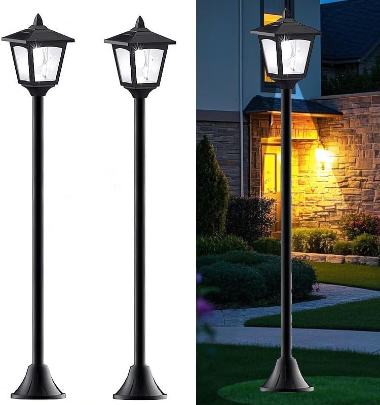 42 Inches Mini Street Post Outdoor Garden Lamp Post Light Lawn - Adjustable MF57022