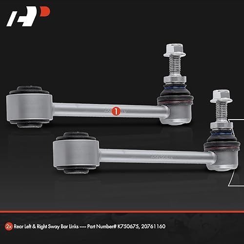 Miniatura 2 de A-Premium 2 eslabones de barra estabilizadora trasera, compatibles con Chevrolet Traverse, Camaro, Blazer, GMC Acadia (Limited), Buick Enclave,