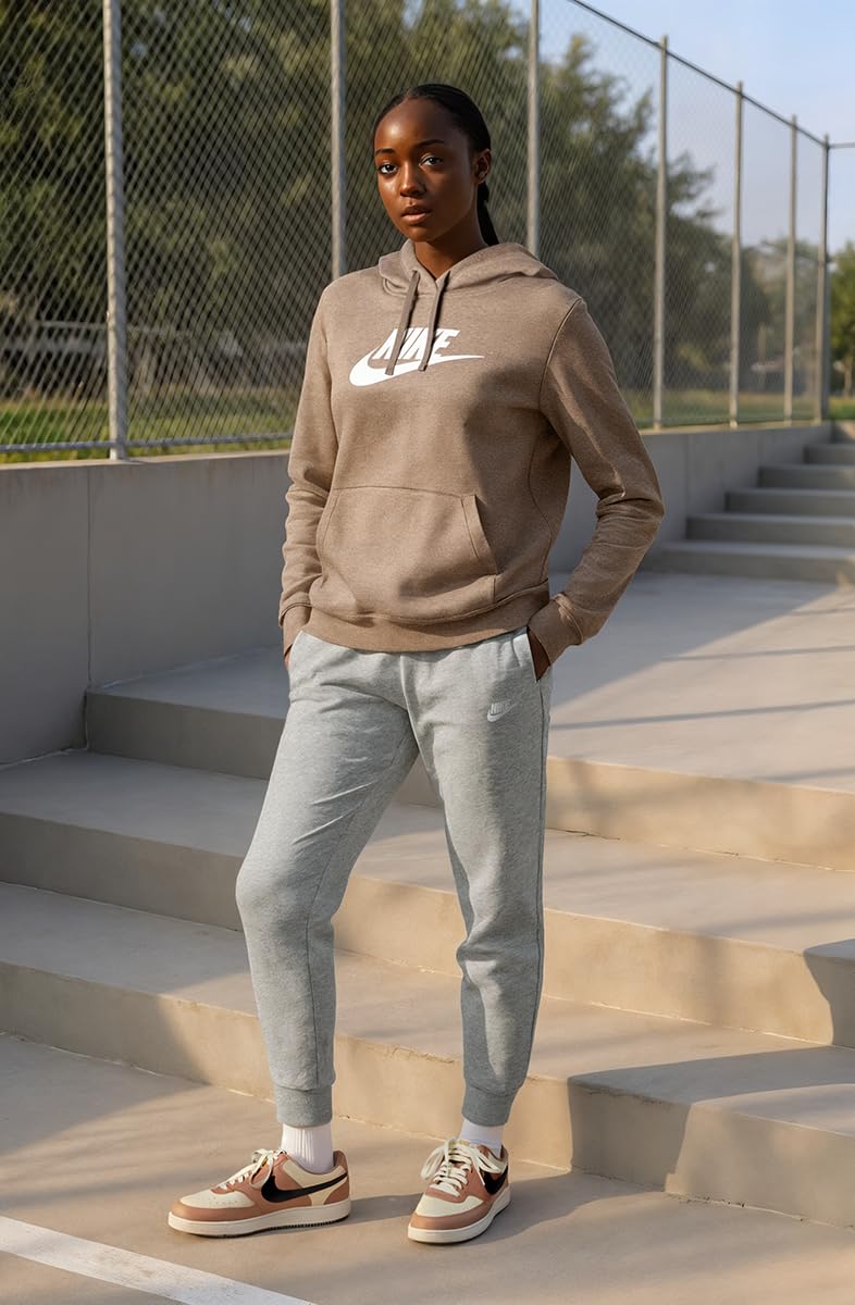 Nike Women's Sportswear Club Fleece Logo Pullover Hoodie, Dark