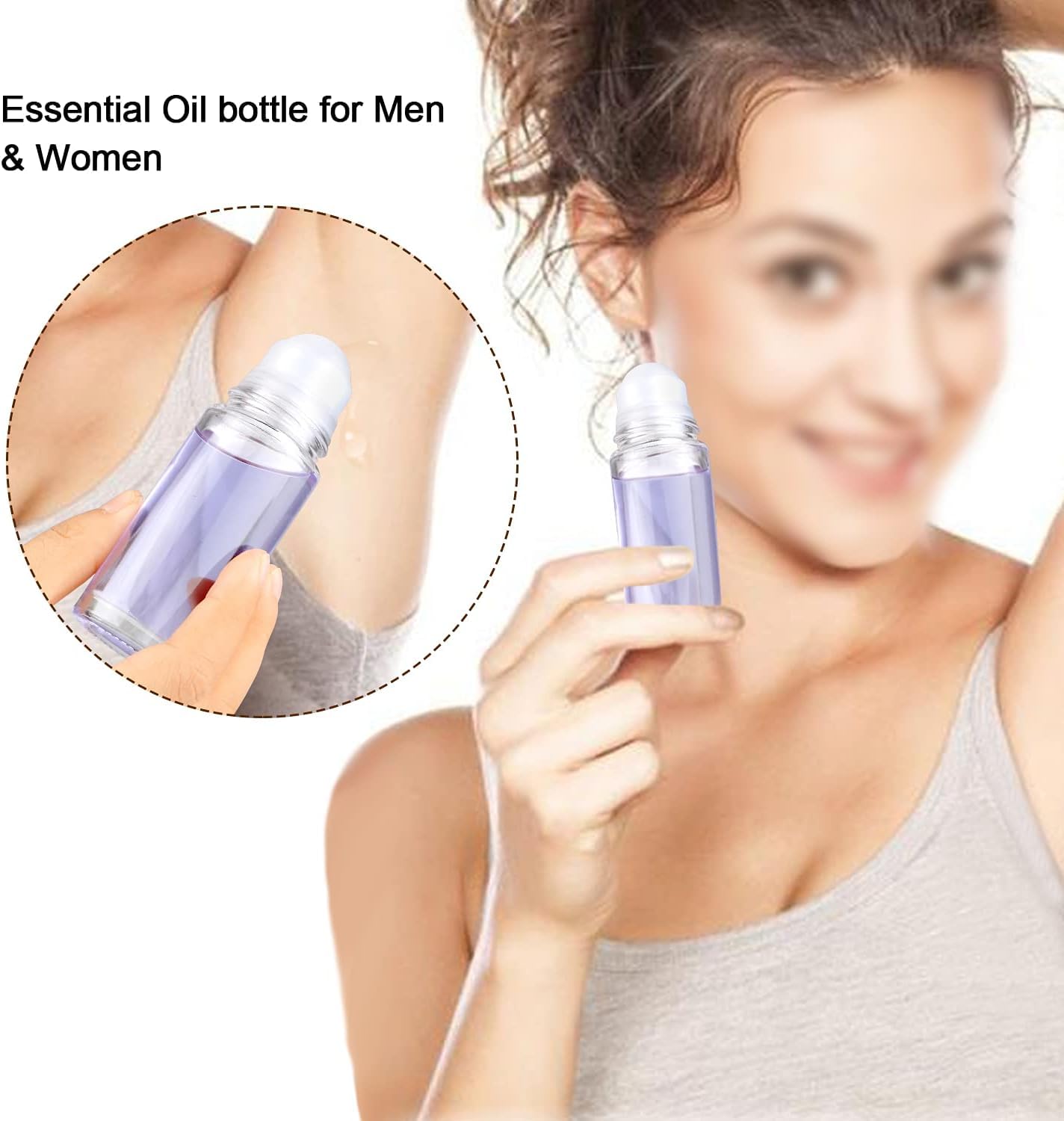 Set 50 uds Roll on Rellenable 50 ml | Roll On Aromaterapia | Bote Roll on Crema Solar Rellenable