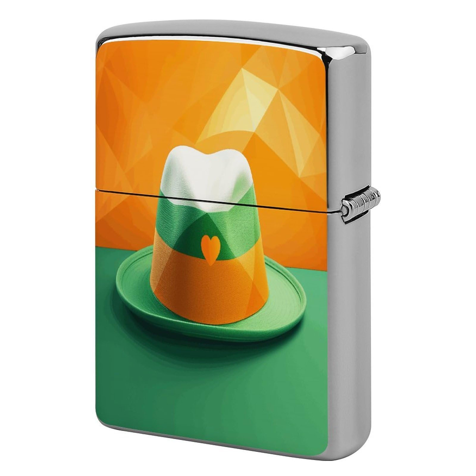 Btcowzrv Style Hat Pattern Metal Lighter Case Sleeve Cover Holder