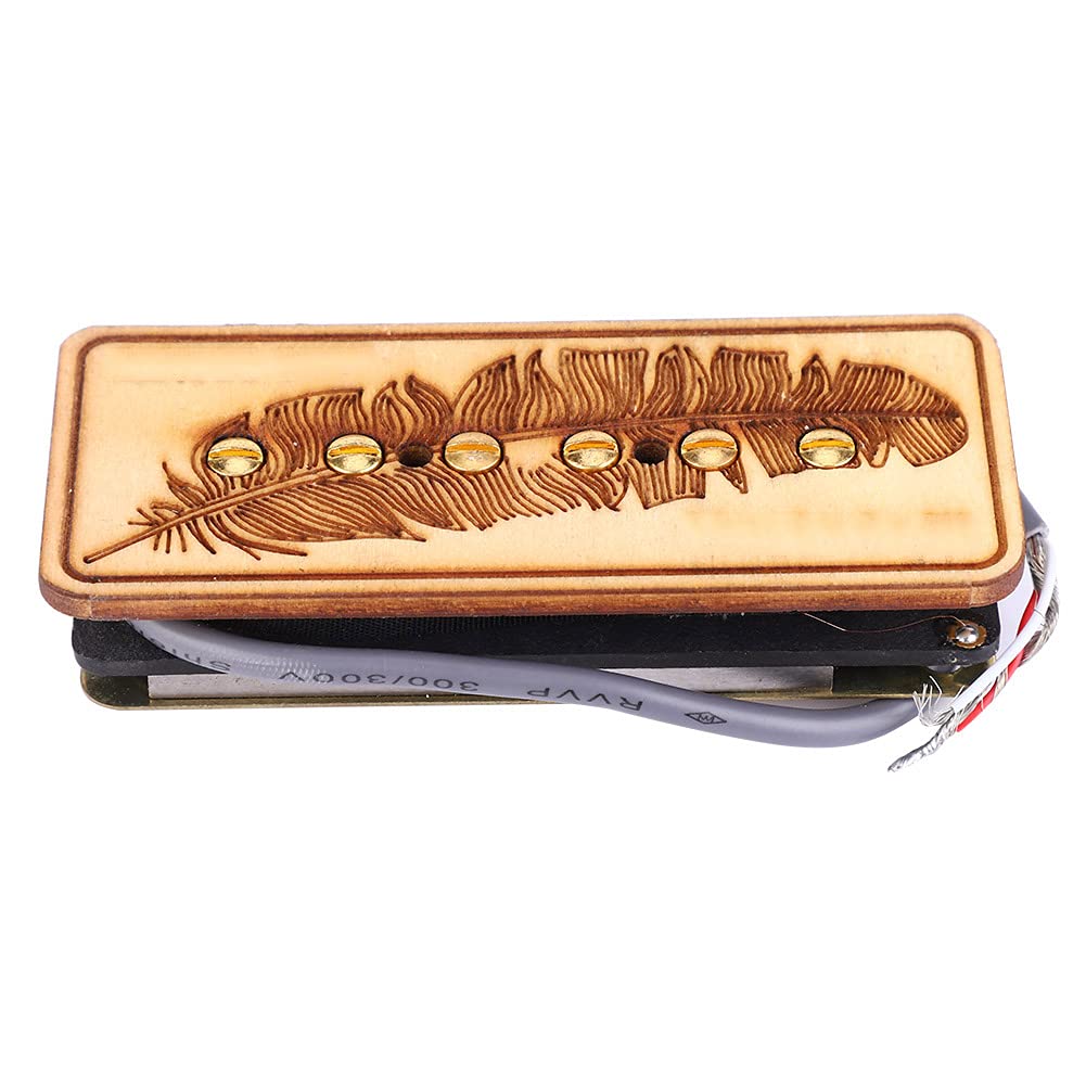 GMB213 Pickup per chitarra elettrica Materiale plastico Design di circuiti elettronici di precisione Pickup al manico a ponte Feather Wood SS per musicisti jazz Uscita tono morbido
