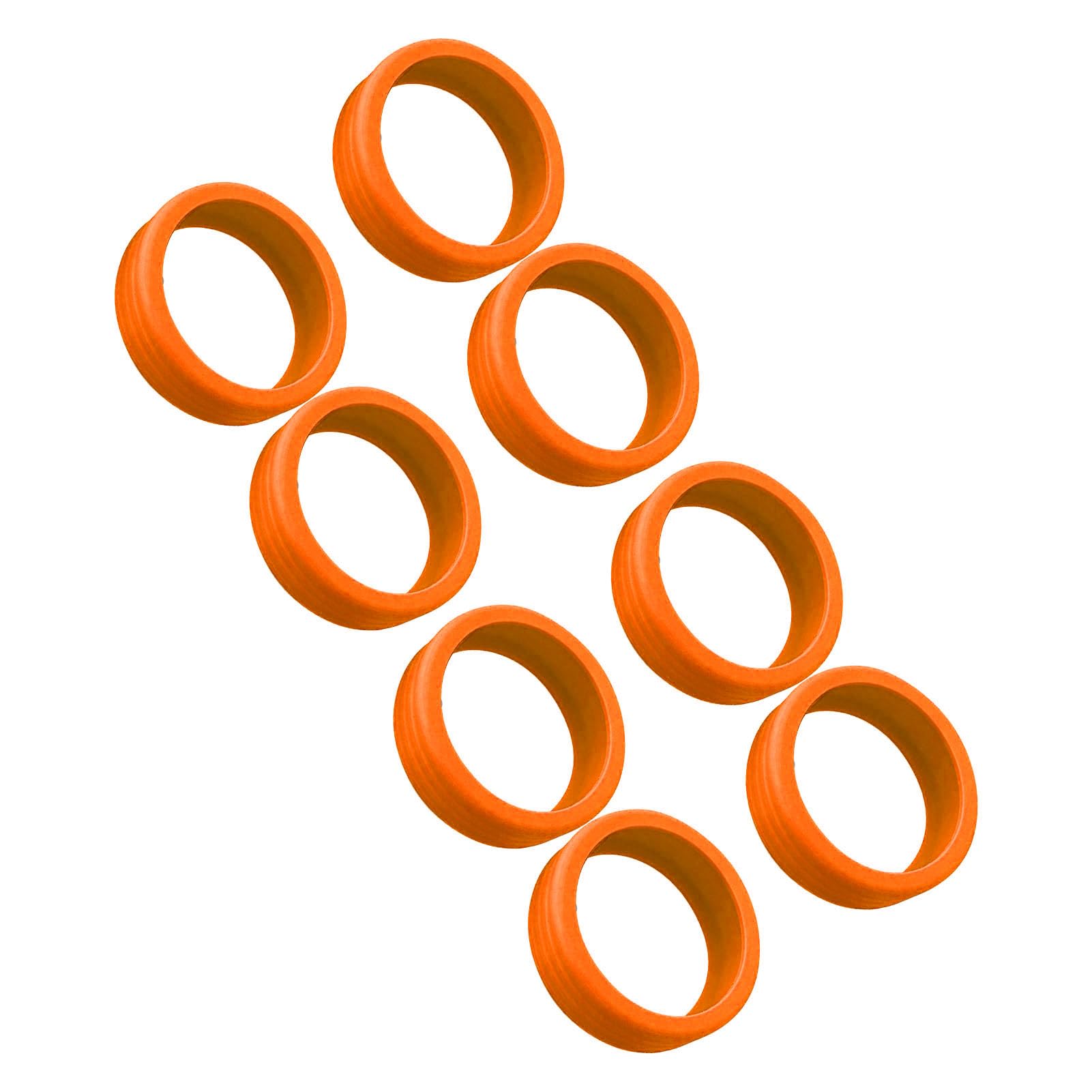 JTLB 8-Pack Luggage Suitcase Wheel Covers, Noise Cancelling and Shock Absorbing Protective Silicone Caster Covers for Trolley Case (Orange)-picture-18